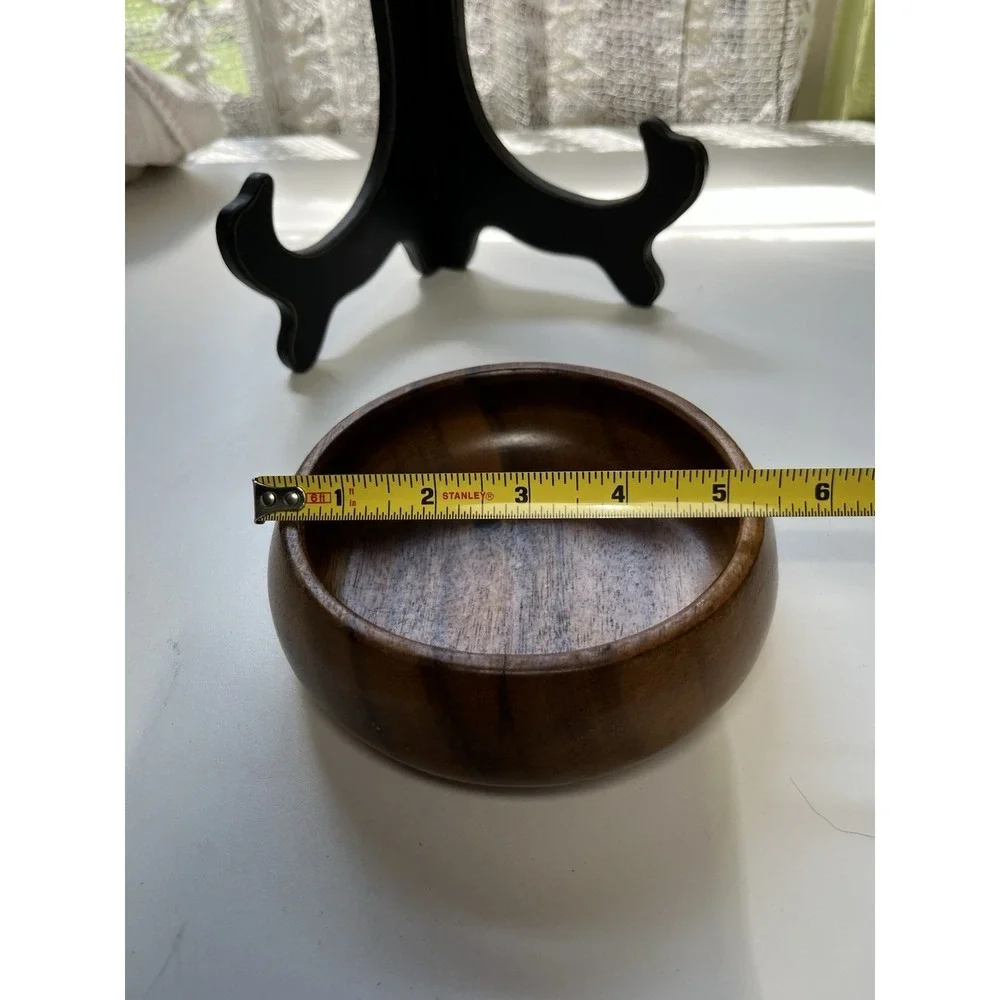 Monkey Pod Wood Salad Bowl  1970s